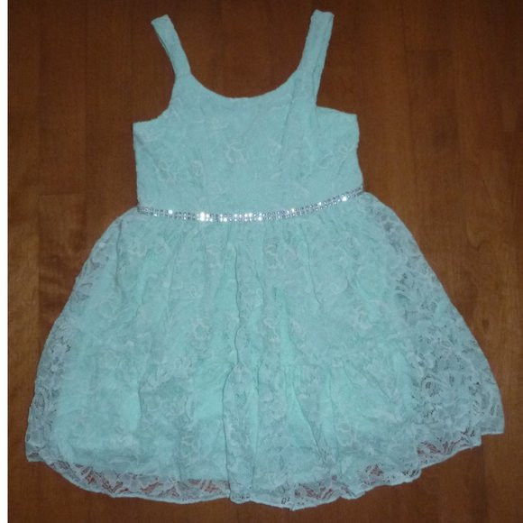 Girls Lilt Mint Green Lace Dress w Shrug Size XS 4/5 NWT Easter - Picture 2 of 3